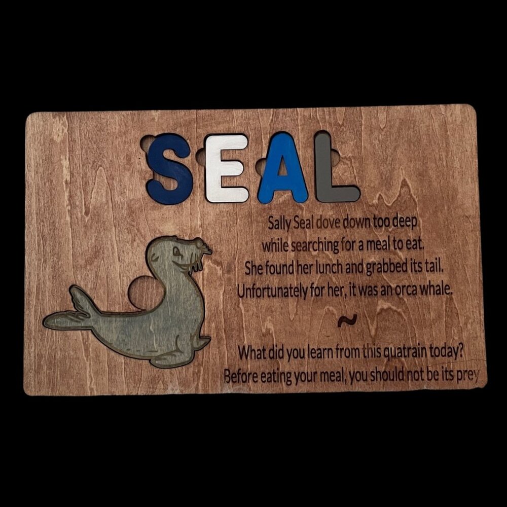Wood Animal Poem Puzzle